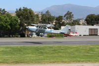 N46615 @ SZP - 1968 Cessna 172K SKYHAWK, Lycoming O-320-E2D 150 Hp, takeoff climb Rwy 22 - by Doug Robertson