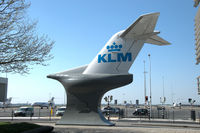 PH-KZW @ EHAM - The tail of this Fokker 70 has been put on a pedestal at Schiphol-Oost in oktober 2017 as a monument to all Fokker aircraft that have served with KLM. - by Van Propeller