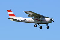 G-EGSL @ EGSH - Landing at Norwich. - by Graham Reeve