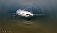N670UA @ LSZH - United Airlines Boeing 767-322(ER) airplane landing at Zurich International Airport. - by miro susta