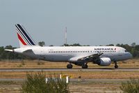F-GKXU @ LFBD - Airbus A320-214, Take off run rwy 05, Bordeaux Mérignac airport (LFBD-BOD) - by Yves-Q