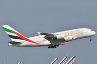 A6-EUW @ LFPG - Emirates A388 taking-off for DXB - by FerryPNL