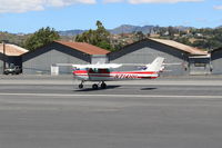 N714HH @ SZP - 1977 Cessna 150M,  Continental O-200 100 Hp, landing roll Rwy 22 - by Doug Robertson