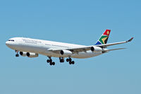 ZS-SXF @ YPPH - Airbus A340-313. South African Airways ZS-SXF final runway 03 YPPH 2/12/17. - by kurtfinger
