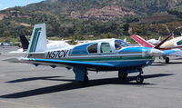 N57CV @ SZP - 1963 Mooney M20C Mark 21, Lycoming O&VO-360 180 Hp, not a Ranger until 1970 model year, Taxi to Fuel Dock. - by Doug Robertson