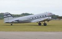 N877MG @ EGSU - Douglas DC-3C at Duxford. - by moxy