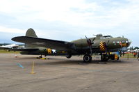 G-BEDF @ EGSU - (124485/DF-A Memphis Belle), 1944 Boeing B-17G Flying Fortress, c/n: 8693 at Duxford. - by moxy