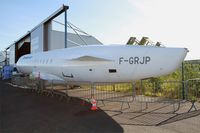 F-GRJP @ LFRU - Canadair CRJ-100ER, Dedicated to training of Tristan Corbière high school students, Morlaix-Ploujean airport (LFRU-MXN) - by Yves-Q