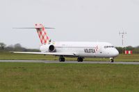 EI-EXJ @ LFRB - Boeing 717-2BL, Taxiing rwy 25L, Brest-Bretagne airport (LFRB-BES) - by Yves-Q