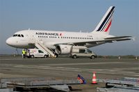 F-GUGM @ LFRB - Airbus A318-111, Parked, Brest-Bretagne airport (LFRB-BES) - by Yves-Q