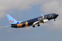 OO-JAF @ LFRB - Boeing 737-8K5, Take off rwy 07R, Brest-Bretagne airport (LFRB-BES) - by Yves-Q
