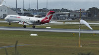VH-NHM @ YPPH - Fokker 100. QantasLink VH-NHM, touchdown runway 03 14/07/18. - by kurtfinger