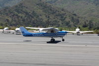 N2804S @ SZP - 1967 Cessna 150G, Continental O-200 100 Hp, landing roll Rwy 22 - by Doug Robertson