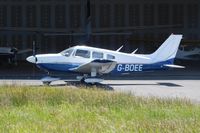 G-BOEE @ EGFH - Visiting Archer II. - by Roger Winser