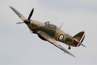 F-AZXR @ LFFQ - Hawker Hurricane Mk.IIa, On display, La Ferté-Alais airfield (LFFQ) Airshow 2015 - by Yves-Q