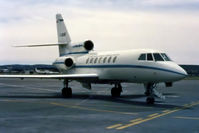 F-BINR @ YSCB - Front stbd side view of Falcon 50 F-BINR Cn 2 taken at Canberra Airport YSCB on 12Feb1980. F-BINR was then owned by Dassault and the type was being promoted as a replacement for Mystere 20C aircraft being operated by RAAF 34 Sqn. - by Walnaus47