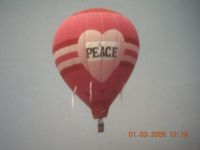 N6071V @ NONE - Initially Designed and Owned by John L. Cowan, Pilot of the Love Song.  Largest Known Valentine in the World from May 23, 1983 until sold in 1993.  Designed with hook and loop strips in seams for mounting banners in large white hearts. - by Ground Crew Member