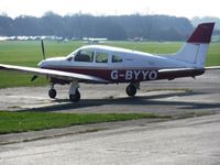 G-BYYO @ EGSG - Parked at its base at Stapleford Tawney, Essex - by Chris Holtby