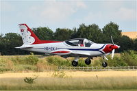 HB-EKJ @ EGSU - Landing at Duxford. - by Graham Reeve