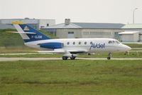 F-GJDB @ LFRJ - Dassault Falcon 20C, Taxiing to holding point Rwy 08, Landivisiau Naval Air Base (LFRJ) - by Yves-Q