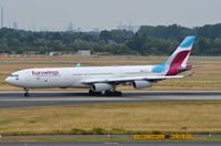 OO-SCW @ EDDL - Eurowings A343 vacating the runway. - by FerryPNL