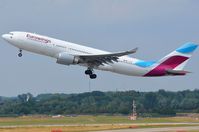 D-AXGE @ EDDL - Lift-off  of Eurowings A332 - by FerryPNL