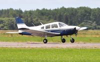 G-BXIF @ EGFP - Visiting Archer II arriving Runway 04. - by Roger Winser