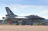 FA-101 @ EGVA - F-16 'Dark Falcon' static display in its striking livery at RIAT 2019 RAF Fairford - by Chris Holtby