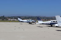 N2064C @ CMA - 1979 Beech 95-B55 BARON (T42A COCHISE), two Lycoming IO-470-L 260 hp each, on Transient Ramp - by Doug Robertson