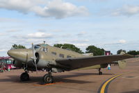 N45CF @ EGVA - 1959 Beech G18S  Parked on static display at RIAT 2019 RAF Fairford - by Chris Holtby