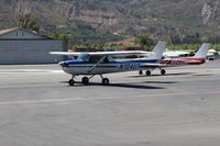 N704UT @ SZP - 1976 Cessna 150M, Continental O-200 100Hp, taxi to Rwy 22 - by Doug Robertson