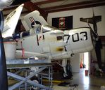 N65164 @ KADS - Douglas AD-5W (EA-1E) Skyraider in the maintenance hangar at the Cavanaugh Flight Museum, Addison TX