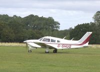 G-SHUG @ EGSV - Taxiing at Old Buckenham - by Chris Holtby