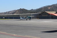 N4619A @ SZP - 1956 Cessna 180, Continental O-470 230 Hp, on Rwy 22 for takeoff - by Doug Robertson