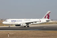 A7-AHO @ LMML - A320 A7-AHO Qatar Airways OneWorld livery - by Raymond Zammit