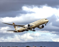 A6-BLF @ YPPH - Boeing B789. Etihad Airways A6-BLF departed runway 21, YPPH 31216. - by kurtfinger