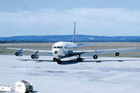 VH-EBB @ YPPH - Boeing 707-138B Qantas VH-EBB Perth Airport circa 1962. - by kurtfinger