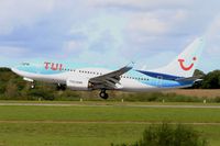 OO-JAL @ LFRB - Boeing 737-7K, Landing rwy 25L, Brest-Bretagne airport (LFRB-BES) - by Yves-Q