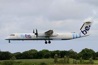 G-FLBB @ LFRB - De Havilland Canada DHC-8-402Q Dash 8, On final rwy 25L, Brest-Bretagne airport (LFRB-BES) - by Yves-Q