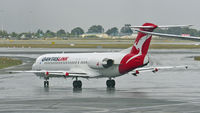 VH-NHV @ YPPH - Fokker 100. QantasLink VH-NHV, heading for rwy 03 1140619. - by kurtfinger