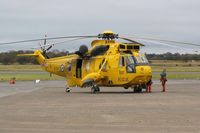 XZ596 @ EGFH - Visiting Sea King SAR helicopter coded L operated by 202 Squadron RAF. - by Roger Winser