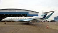 9H-CAA @ EGGW - Parked outside the Gulfstream Facility - by Michael Vickers