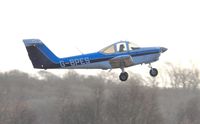 G-BPES @ EGFH - Visiting Tomahawk departing Runway 28. - by Roger Winser