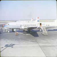PH-TGA @ EHAM - Plane DC6b, registration PH-TGA The plane was named Dr Ir M.R Damme.
This photo was taken late 1959. Most likely prior for departure to Tehran. - by J.W.A Schwartz