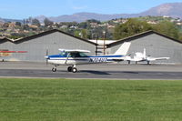 N704UT @ SZP - 1976 Cessna 150M, Continental O-200 100 Hp, landing roll Rwy 22 - by Doug Robertson