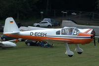 D-ECEH @ EDST - Klemm Kl 107 C landing at Hahnweide airfield, Germany. OTT 2019 - by Van Propeller