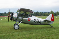 HB-RAI @ LSZW - On Thun airfield, where it was built 87 years before. - by sparrow9