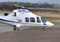 G-TCUK @ EGFH - Visiting helicopter - by Roger Winser