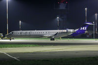 ES-ACK @ EGSH - Under the lights at Norwich in the new SAS livery - by AirbusA320