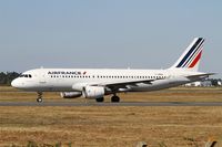 F-HBNA @ LFBD - Airbus A320-214, Taxiing to holding point rwy 05, Bordeaux Mérignac airport (LFBD-BOD) - by Yves-Q